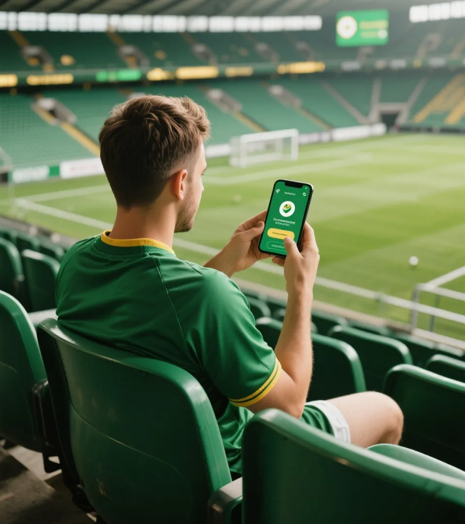 使用手机查看世界杯赛程与应用界面的示意图